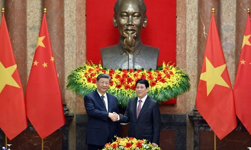 Chủ tịch nước Lương Cường hội đàm với Tổng Bí thư, Chủ tịch nước Trung Quốc Tập Cận Bình