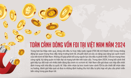 Toàn cảnh dòng vốn FDI tại Việt Nam năm 2024