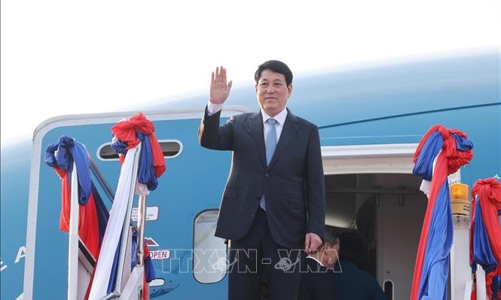 Chủ tịch nước Lương Cường kết thúc tốt đẹp chuyến thăm cấp Nhà nước tới Lào