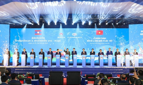 Bến số 3 Cảng quốc tế Lào - Việt chính thức khánh thành: Thêm động lực cho hợp tác khu vực