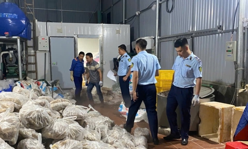 Hà Nội phát hiện số lượng lớn thịt bò, xúc xích, chả cá... bẩn chuẩn bị được đưa ra thị trường