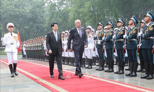 Chủ tịch nước Lương Cường chủ trì lễ đón chính thức Tổng thống Hungary