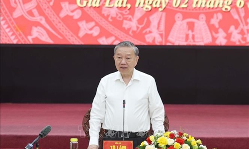 Tổng Bí thư Tô Lâm: Sau hợp nhất, tỉnh Gia Lai (mới) không chỉ lớn về quy mô mà còn mạnh về năng lực cạnh tranh