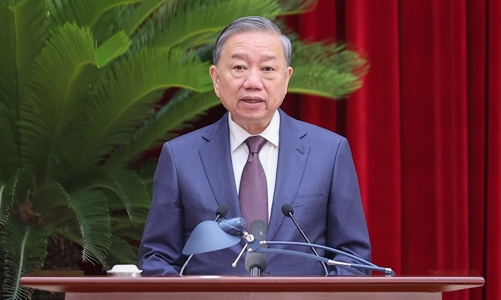 Toàn văn bài phát biểu của Tổng Bí thư Tô Lâm tại phiên khai mạc Hội nghị Trung ương 12 Khóa XIII