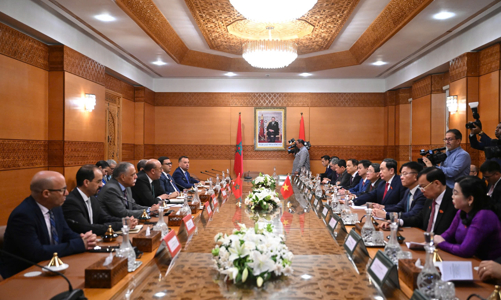 Chủ tịch Quốc hội Trần Thanh Mẫn hội đàm với lãnh đạo Nghị viện Morocco