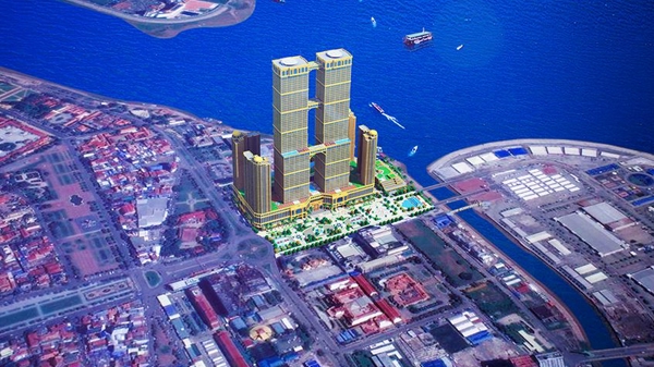 Trung Quốc sắp xây tháp đôi cao nhất thế giới ở Campuchia