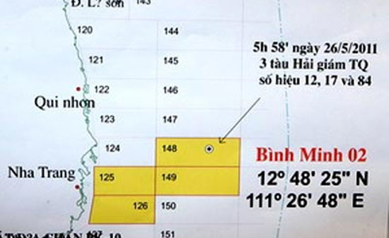 Tàu hải giám Trung Quốc vi phạm lãnh hải Việt Nam