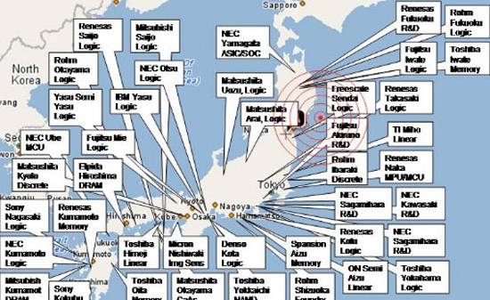 Thị trường bán dẫn bất ổn bởi động đất?