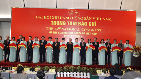 Khai trương Trung tâm báo chí Đại hội XIII của Đảng