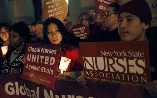 Y tá Mỹ rầm rộ biểu tình vì Ebola