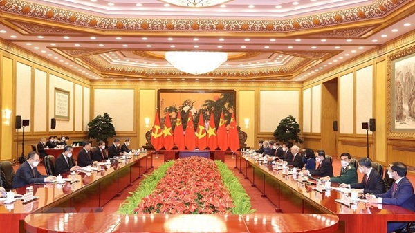 Tổng Bí thư Nguyễn Phú Trọng hội đàm với Tổng Bí thư, Chủ tịch Trung Quốc Tập Cận Bình