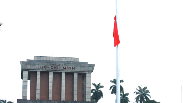 [Phóng sự ảnh]: Lễ thượng cờ rủ Quốc tang Tổng bí thư Nguyễn Phú Trọng