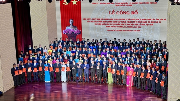 Thành phố Hồ Chí Minh công bố 168 Bí thư phường, xã, đặc khu