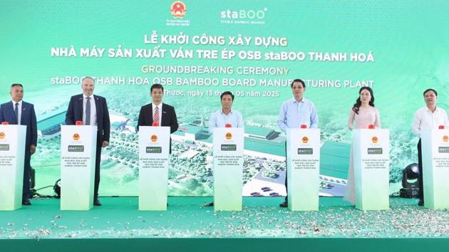 Construction of $114.9m-bamboo processing plant starts in Thanh Hoa