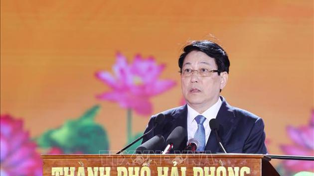 Chủ tịch nước Lương Cường: Hải Phòng có thời cơ lớn trở thành một đô thị tiêu biểu vươn tầm khu vực