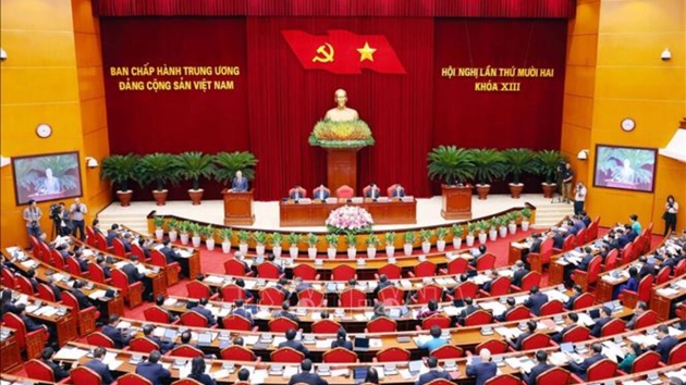 Ngày làm việc thứ nhất Hội nghị lần thứ 12 Ban Chấp hành Trung ương Đảng khóa XIII