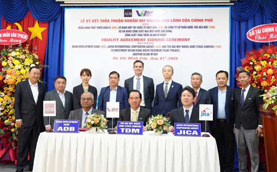 ADB,  Thu Dau Mot Water Sign Deal for Water Expansion Project