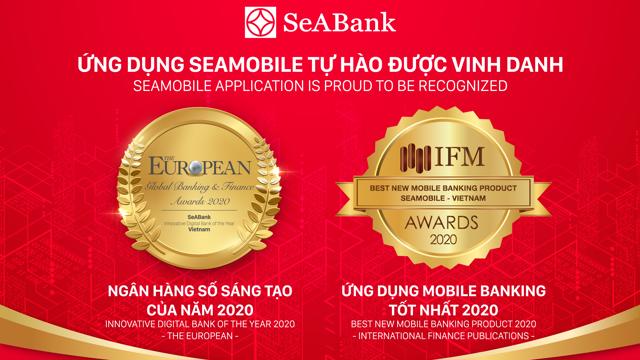 Ngân hàng số SeAMobile được ghi nhận nhiều giải thưởng uy tín