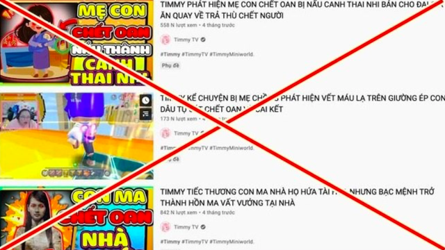 Xử lý nghiêm kênh YouTube Timmy TV do đưa các nội dung nguy hại với trẻ em   Nhịp sống kinh tế Việt Nam  Thế giới
