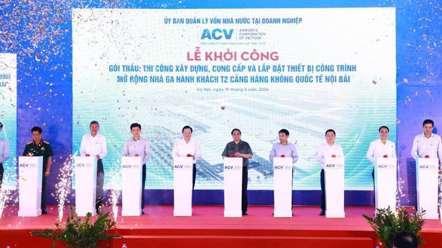 Khởi công dự án mở rộng ga T2 sân bay Nội Bài gần 5.000 tỷ đồng