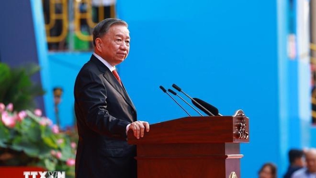 Party General Secretary's address at national celebration of liberation of South and national reunification