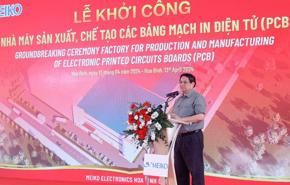 Prime Minister Leads Groundbreaking of $200 Million Electronic Chip Factory, Unveils Economic Blueprint for Hoa Binh