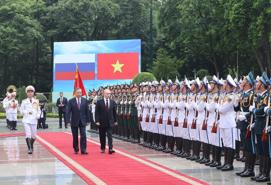 Grand welcome ceremony for Russian President Putin in Hanoi