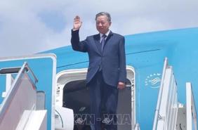 President To Lam arrives in Phnom Penh, starting state visit to Cambodia