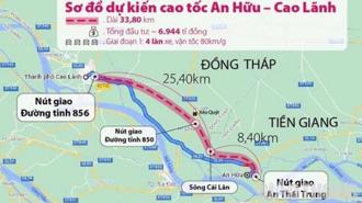 Khởi công dự án thành phần 2 cao tốc Cao Lãnh - An Hữu cuối tháng 7/2024