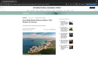 Bán đảo tỷ phú Gran Meliá Nha Trang được "điểm danh" trên hàng loạt báo quốc tế