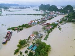 Ninh Bình lệnh di dân vùng phân lũ, xả lũ 