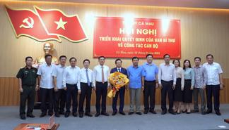 TS. Nguyễn Đức Hiển, Phó Trưởng Ban Kinh tế Trung ương, giữ chức Phó Bí thư Tỉnh ủy Cà Mau