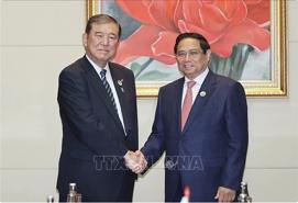 PMs of Vietnam, Japan meet in Laos