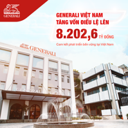 Generali Việt Nam công bố tăng vốn điều lệ lên 8.202,6 tỷ đồng