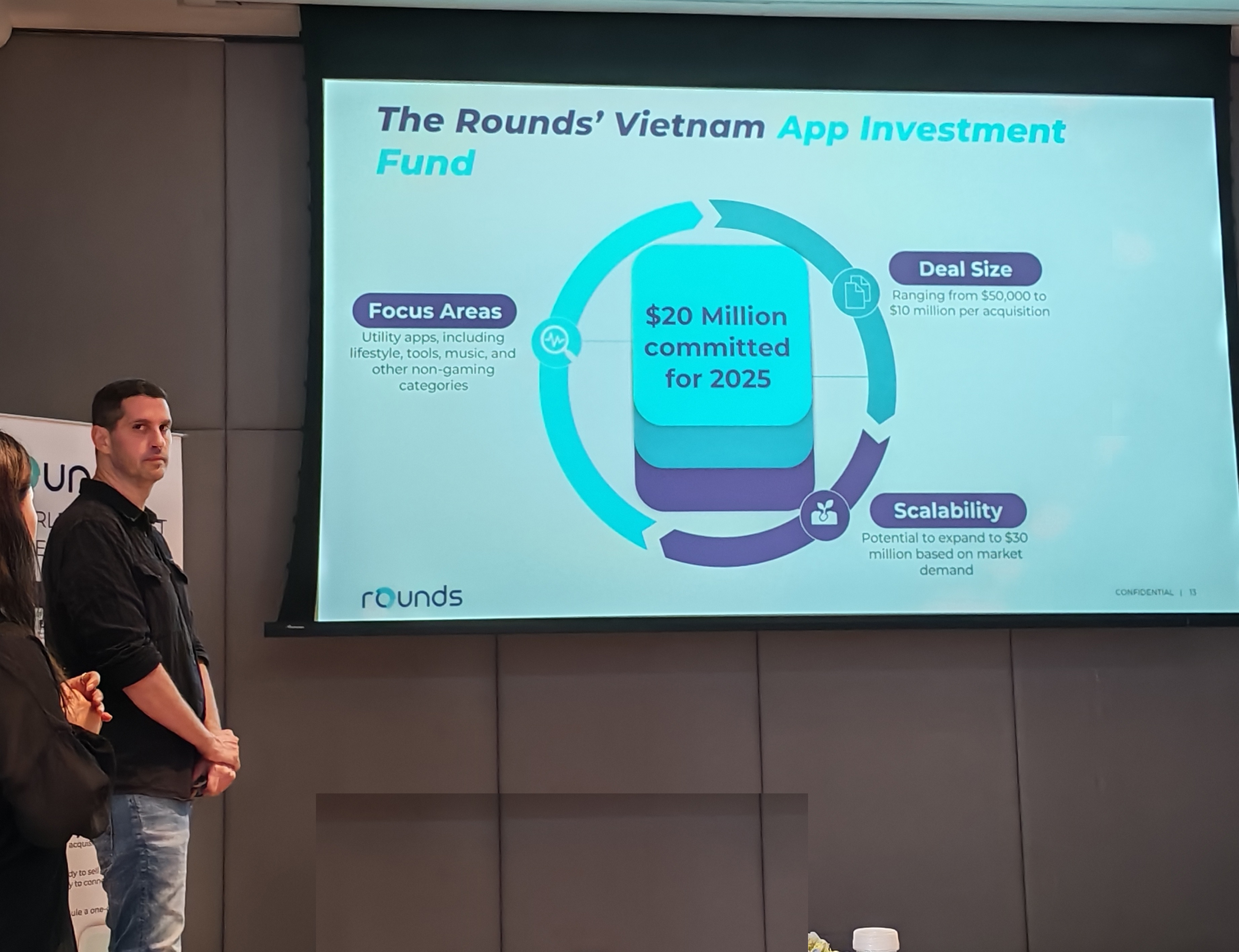Ông Gal Avidor, Giám đốc điều hành Rounds tại họp báo công bố khoản 20 triệu USD đầu tư dành riêng cho thị trường Việt Nam, ngày 17/6/2025.