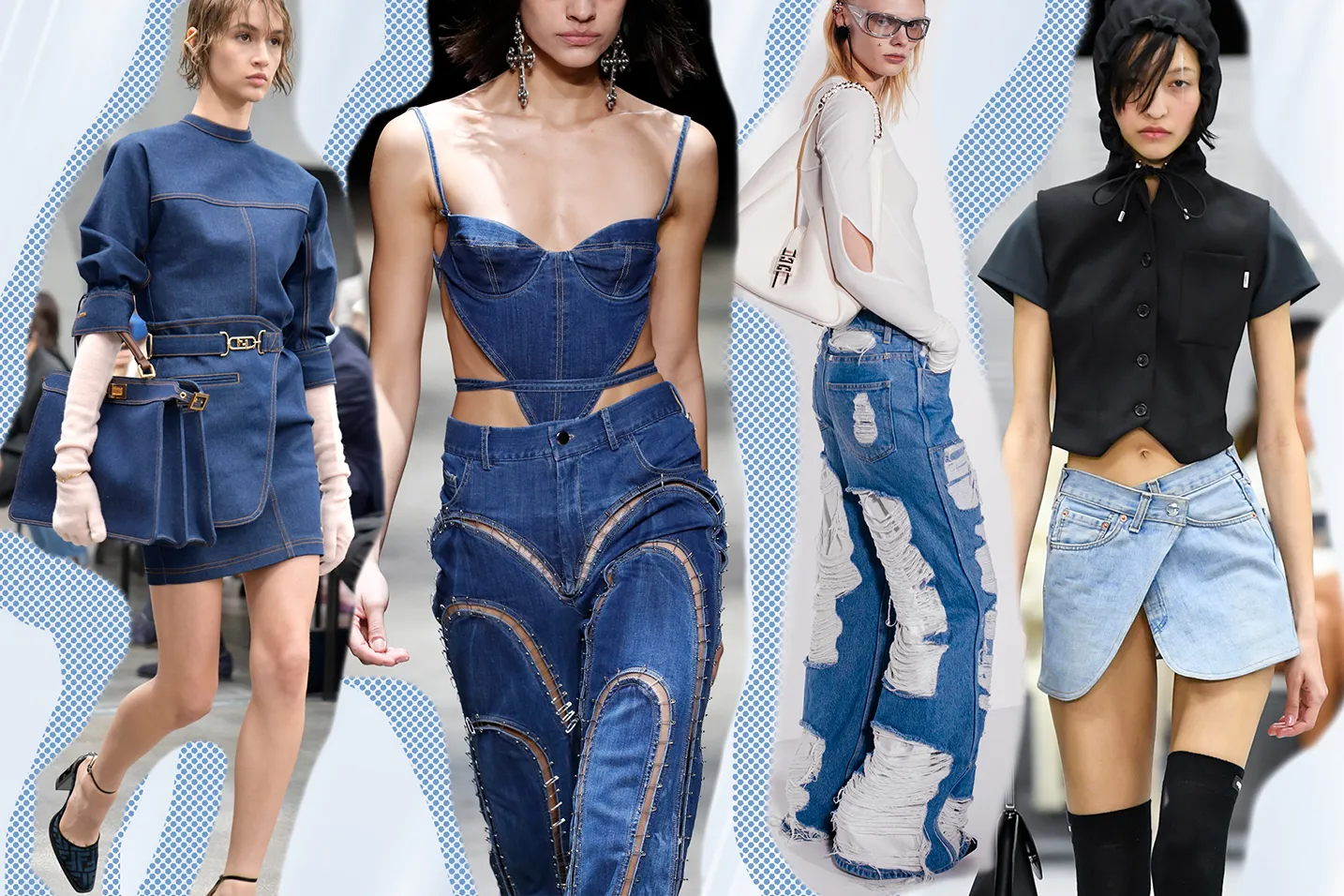 Trang phục denim của Diesel luôn tạo thành xu hướng. Ảnh: WWD