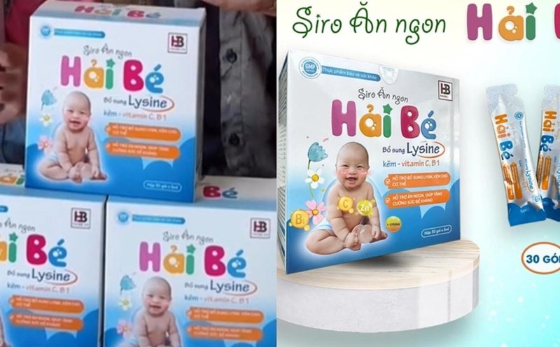 Bộ Y tế kuyến cáo người dân không nên sử dụng thực phẩm bảo vệ sức khoẻ Siro ăn ngon Hải Bé trong khi các cơ quan chức năng đang xác minh vụ việc. Ảnh: Internet.