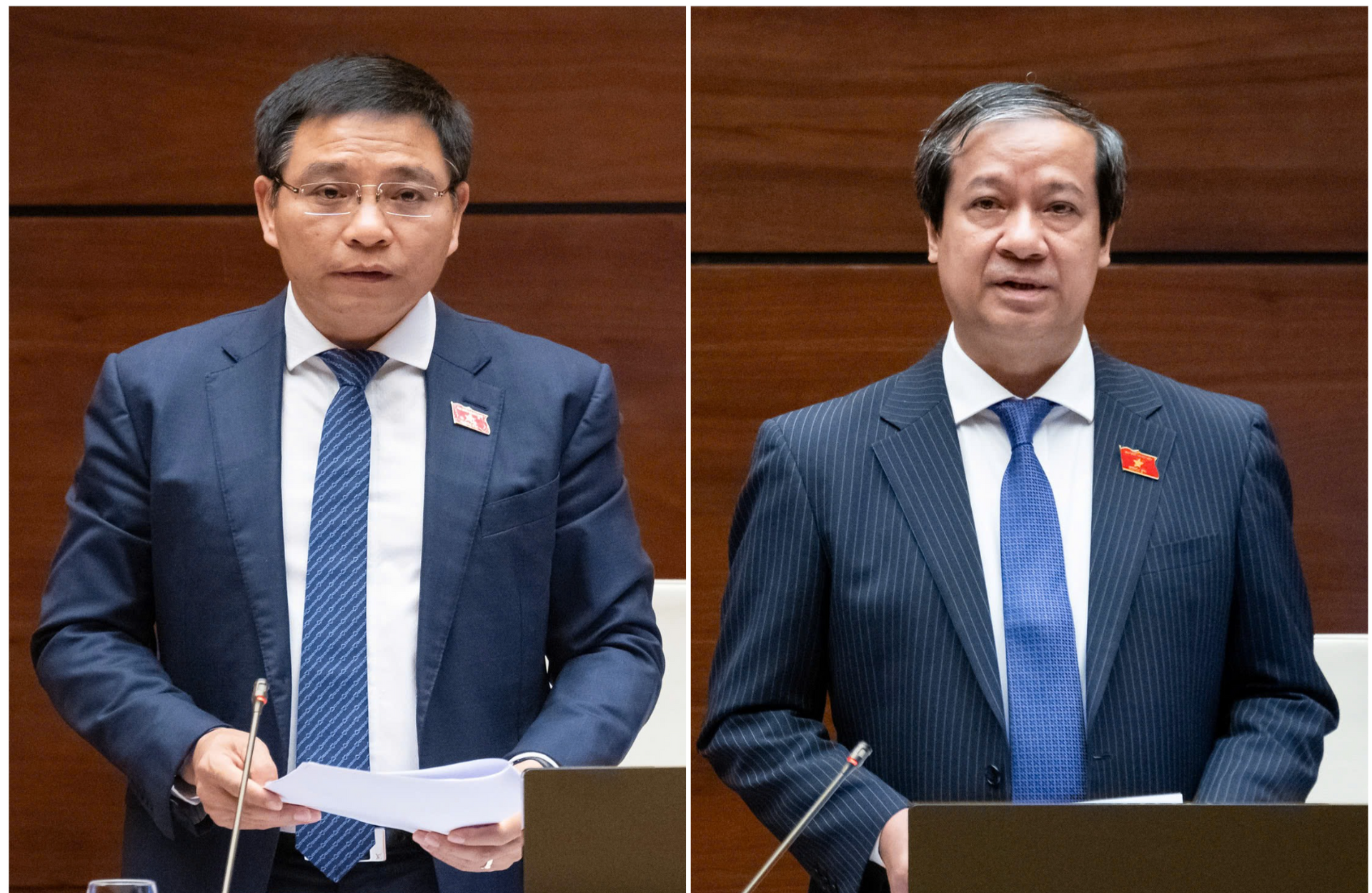 Bộ trưởng Bộ Tài chính Nguyễn Văn Thắng và Bộ trưởng Bộ Giáo dục và Đào tạo Nguyễn Kim Sơn sẽ đăng đàn trả lời chất vấn trước Quốc hội.