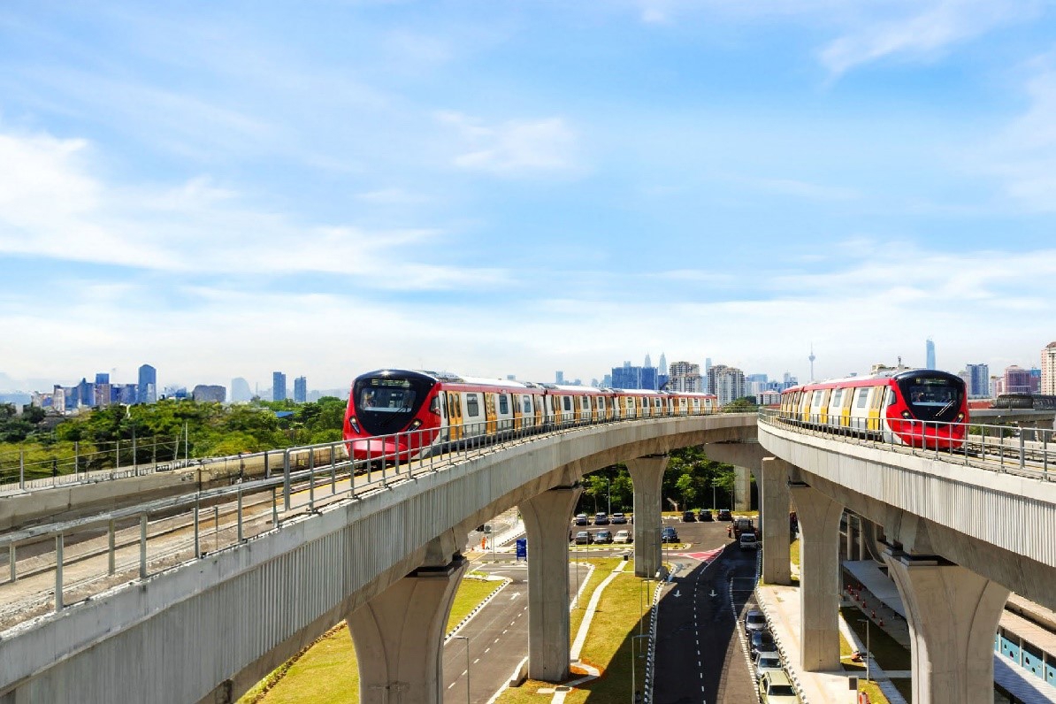 Dự &aacute;n tuyến đường sắt đ&ocirc; thị (MRT) Putrajaya, Kuala Lumpur.