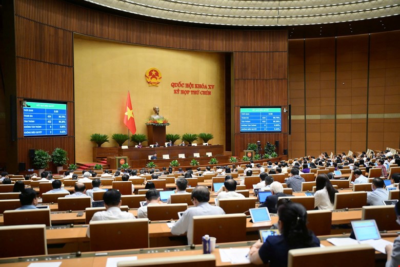 Quốc hội bấm n&uacute;t biểu quyết th&ocirc;ng qua 