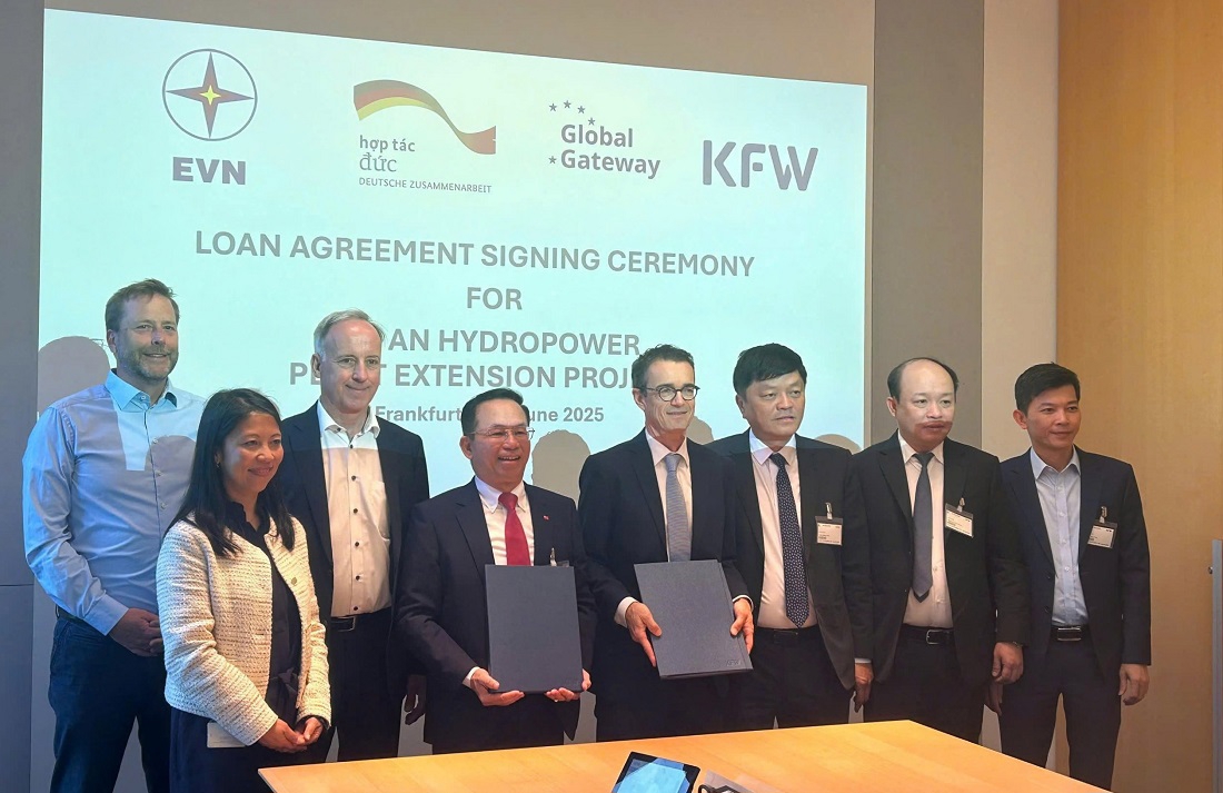 EVN v&agrave;&nbsp;KfW ho&agrave;n th&agrave;nh k&yacute; kết hiệp định vay cho dự &aacute;n&nbsp;Nh&agrave; m&aacute;y thủy điện Trị An mở rộng.