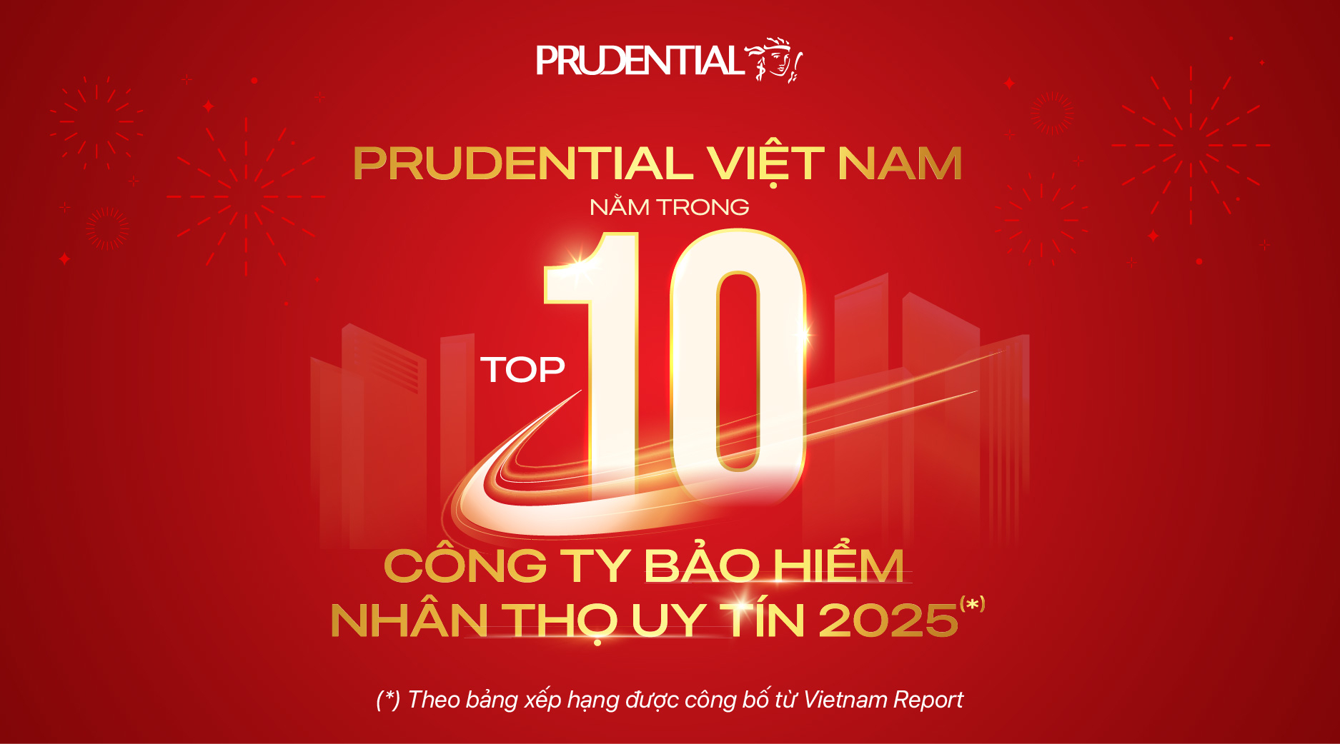 Prudential Việt Nam nằm trong top 10 công ty bảo hiểm nhân thọ uy tín 2025.