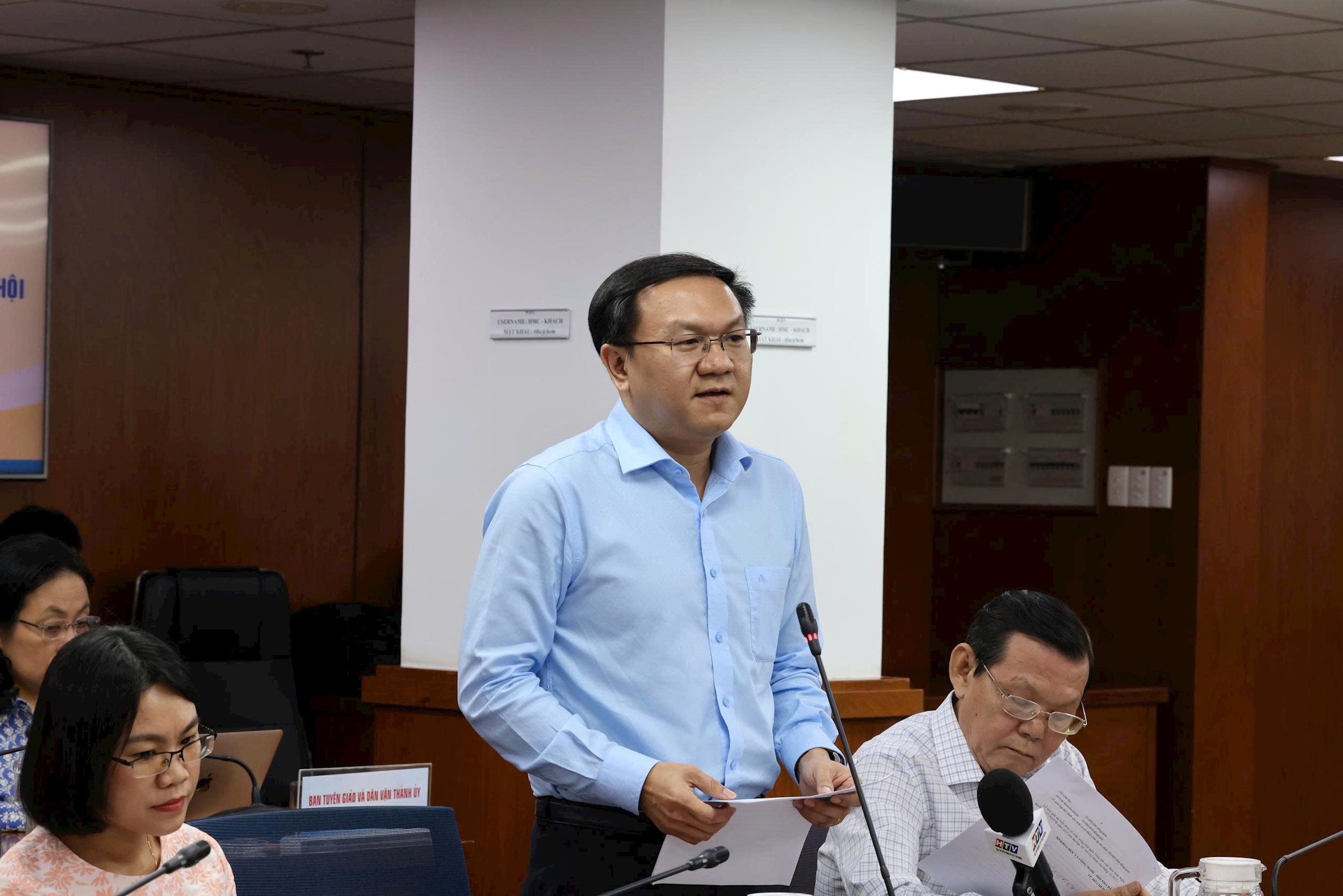 Giám đốc Sở Khoa học và Công nghệ TP.HCM Lâm Đình Thắng thông tin về Giải thưởng Báo chí viết về chuyển đổi số, đổi mới sáng tạo TP.HCM, chiều 26/6. 