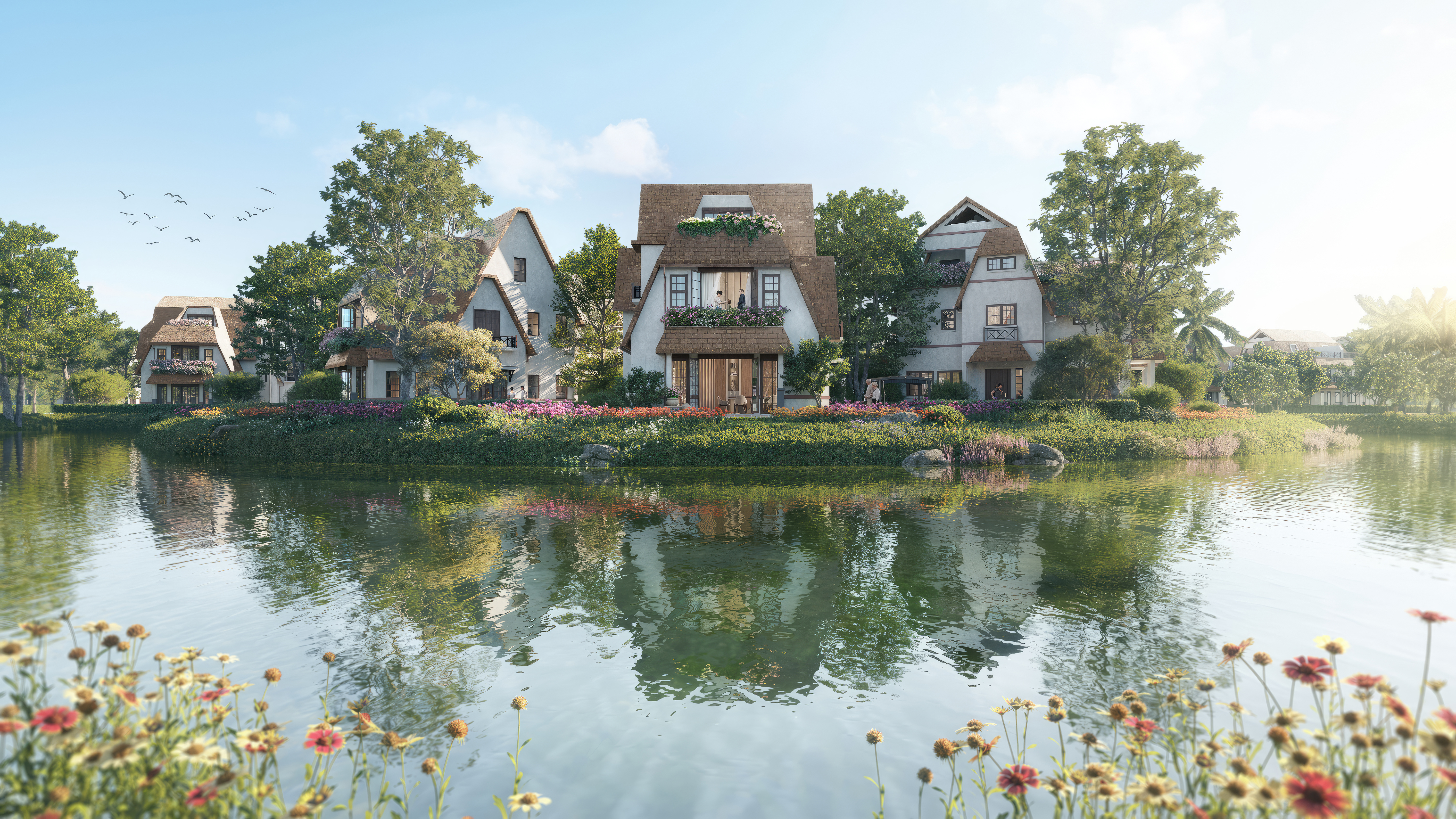 Đảo Châu Âu là phân khu cao cấp, đắt giá nhất Eco Central Park.