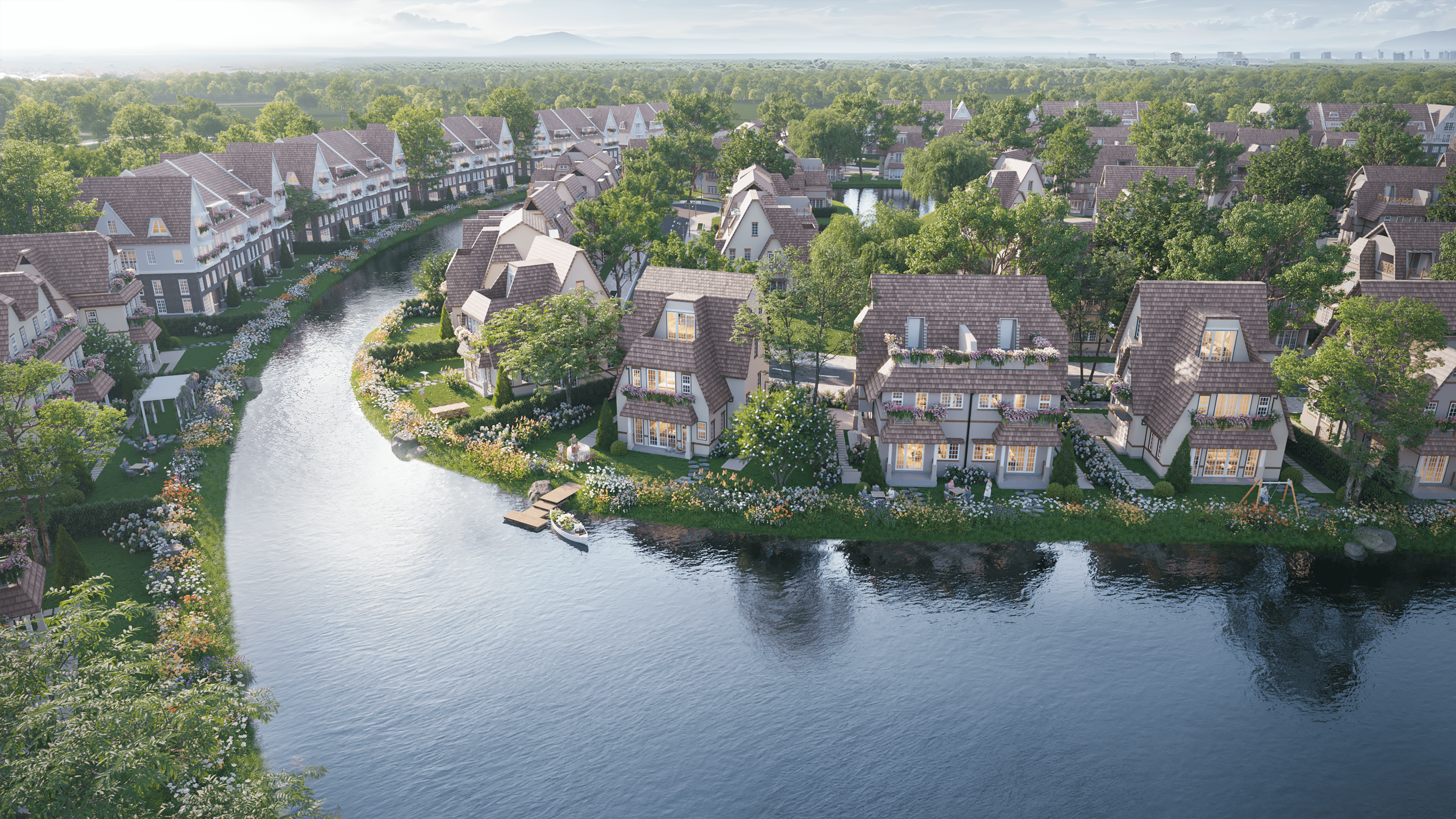 Nước l&agrave; nguồn cảm hứng, ng&ocirc;n ngữ thiết kế ch&iacute;nh tại Đảo Ch&acirc;u &Acirc;u.