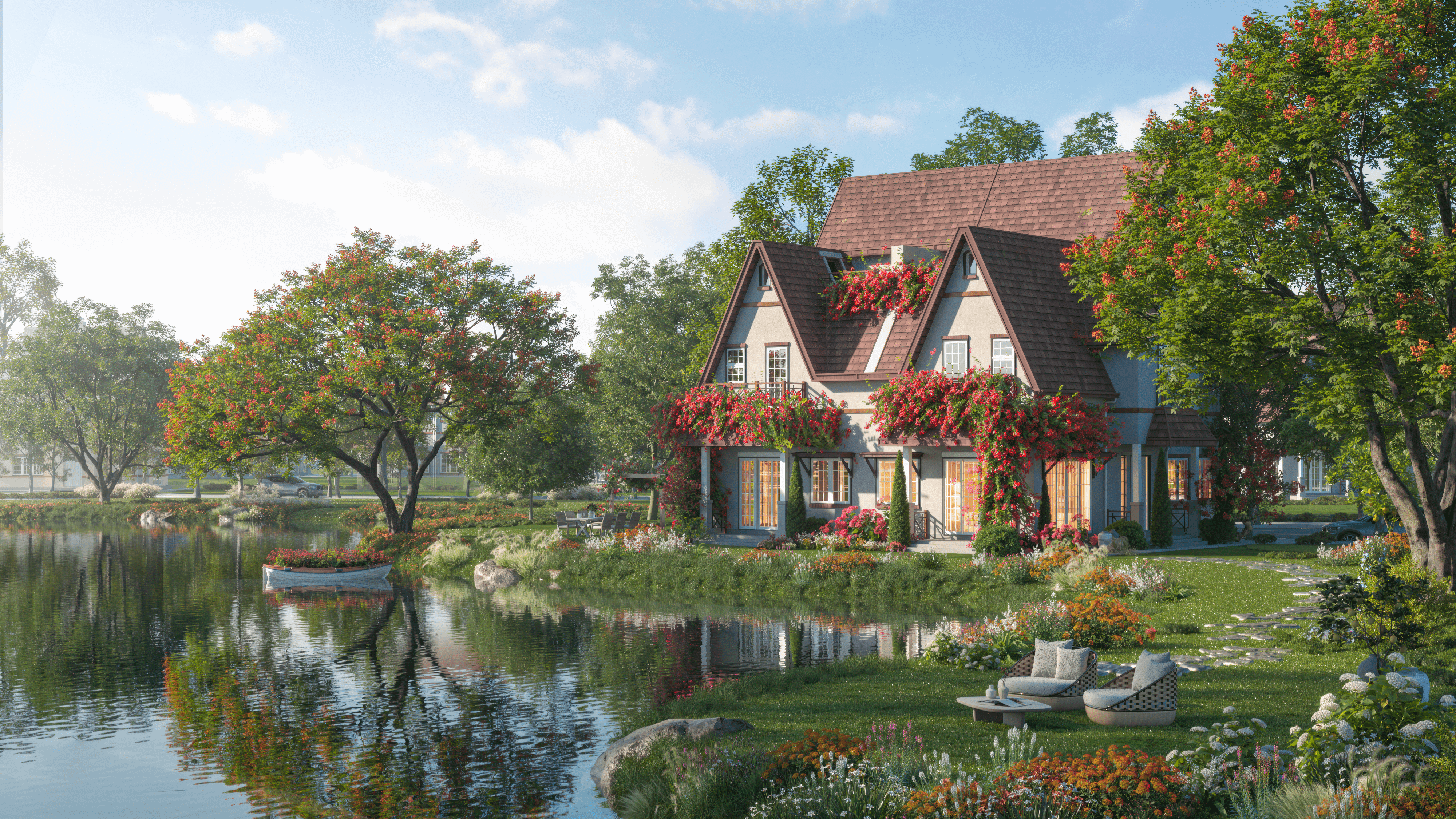 90% c&aacute;c căn biệt thự đều c&oacute; 