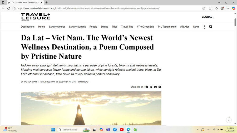 Da Lat Featured in Travel Leisure Magazine