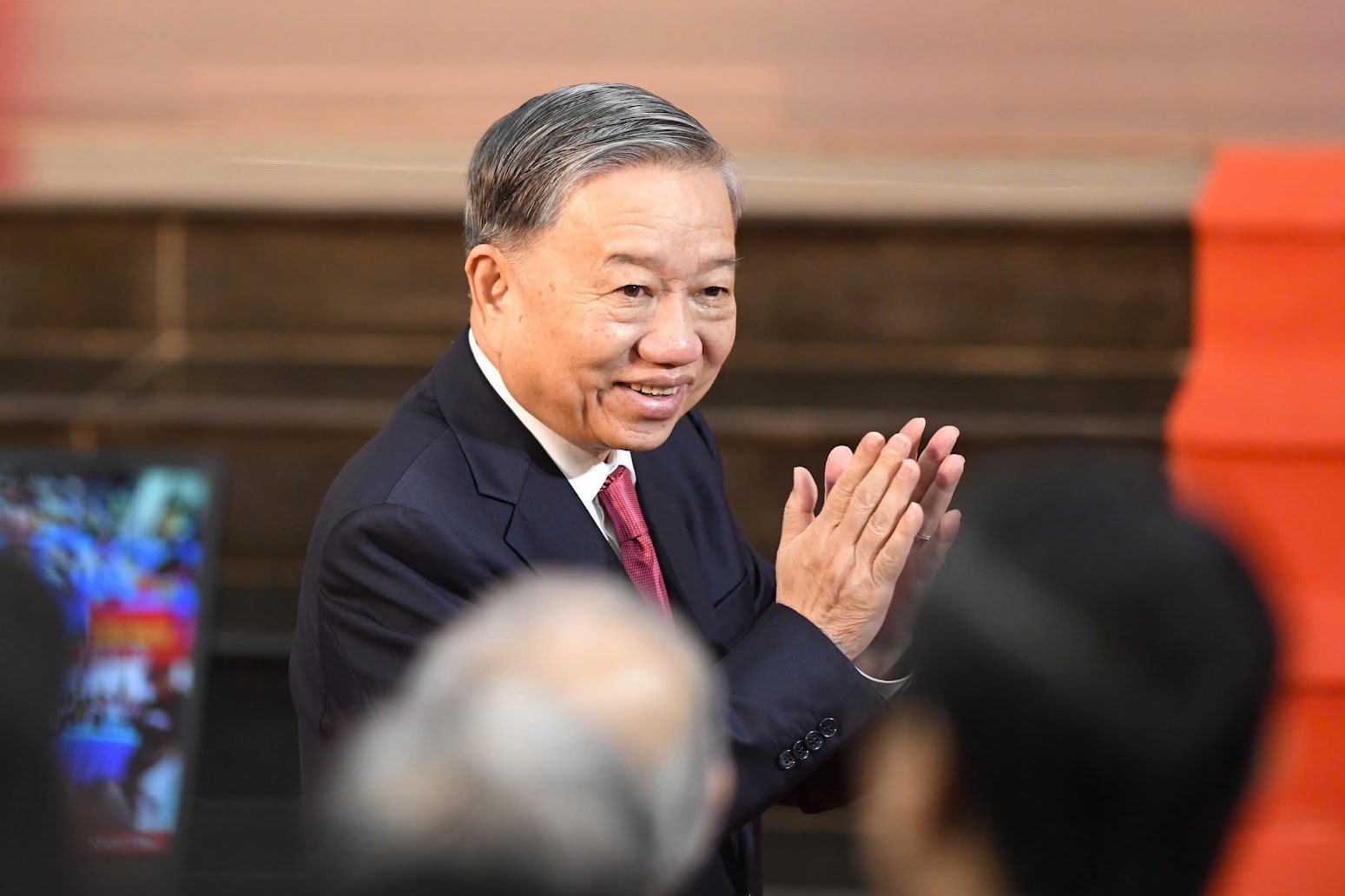 Tổng Bí thư Tô Lâm dự Lễ công bố Nghị quyết của Quốc hội về sáp nhập tỉnh, thành phố cùng các quyết định của Trung ương Đảng thành lập đảng bộ tỉnh và nhân sự lãnh đạo địa phương tại TPHCM - Ảnh: VGP