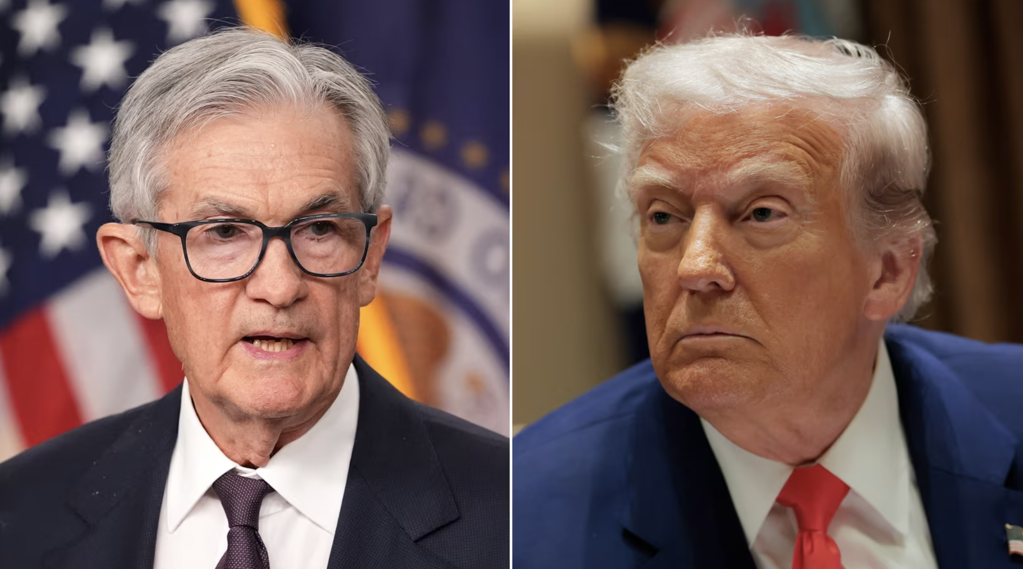 Chủ tịch Fed Jerome Powell (trái) và Tổng thống Mỹ Donald Trump - Ảnh: Getty/CNN.