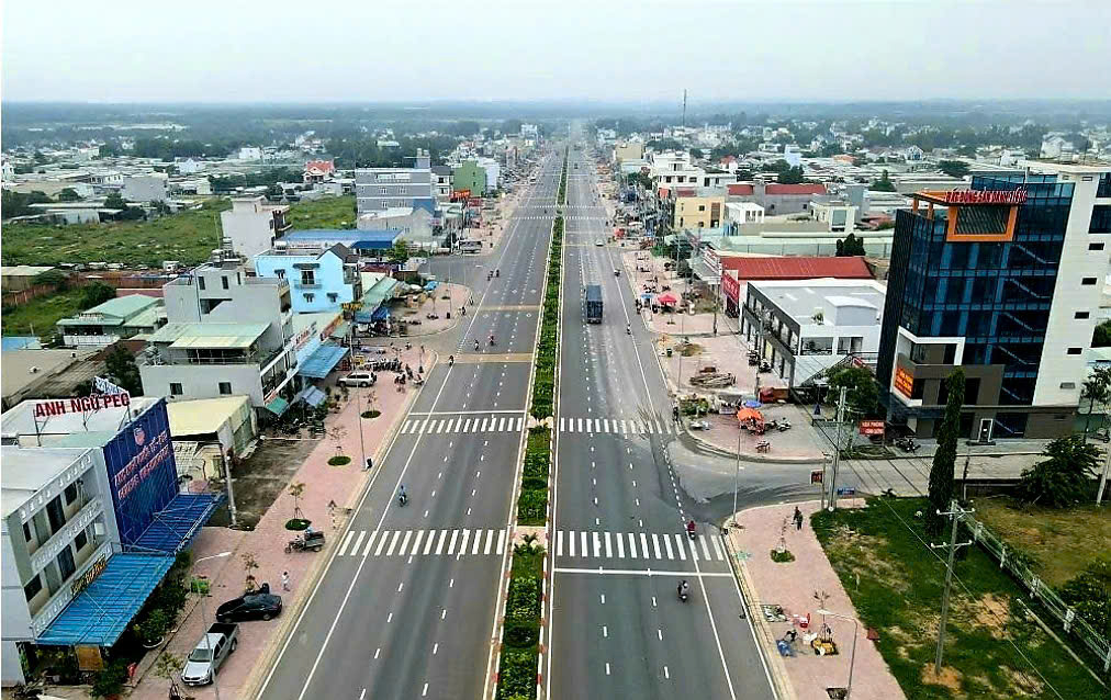 Dự án đường 319 giữa vai trò kết nối hai cao tốc TP.HCM - Long Thành và Bến Lức - Long Thành. Ảnh: Phạm Tùng